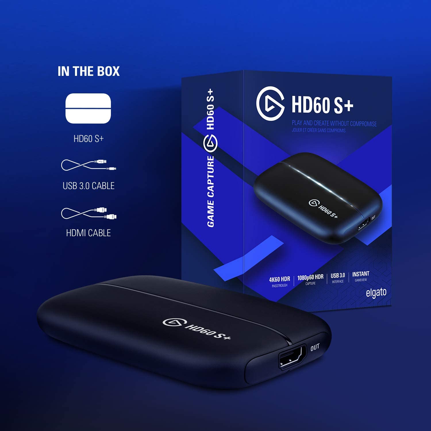 Elgato Game Capture HD60 S+ 1080p60 HDR10 Capture with 4K60 HDR10