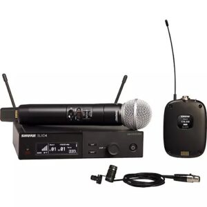 Shure SLXD124/85 Combo System with SLXD1 Bodypack, SLXD4 Receiver, SM58 and WL185 Lavalier Microphone Band G58