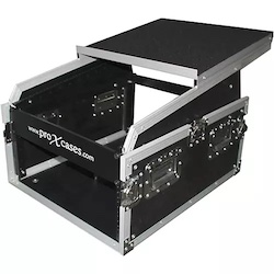 ProX 6U Rack x 13U Top Mixer DJ Combo Flight Case with Laptop Shelf