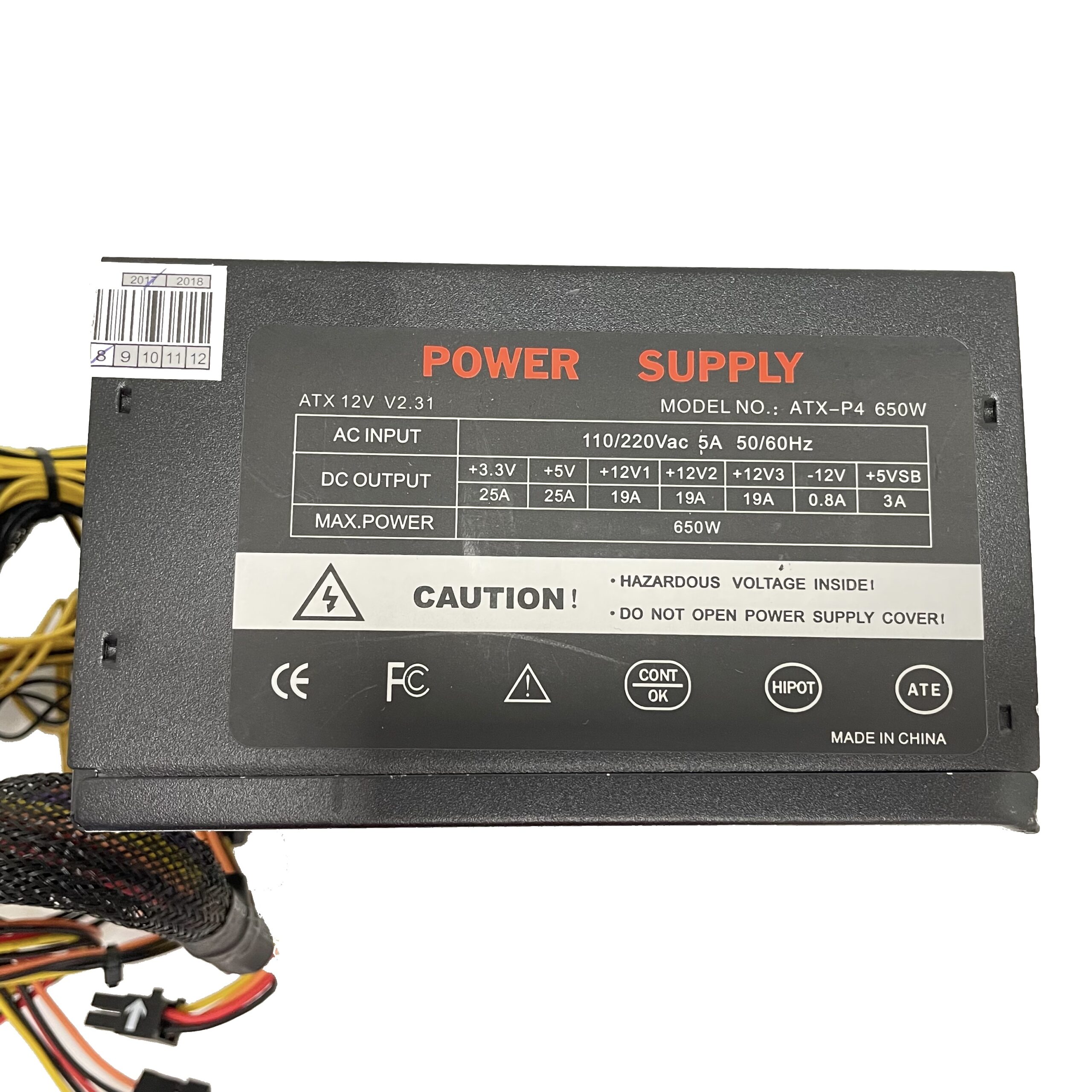 Power Supply ATX-P4 650W 12V
