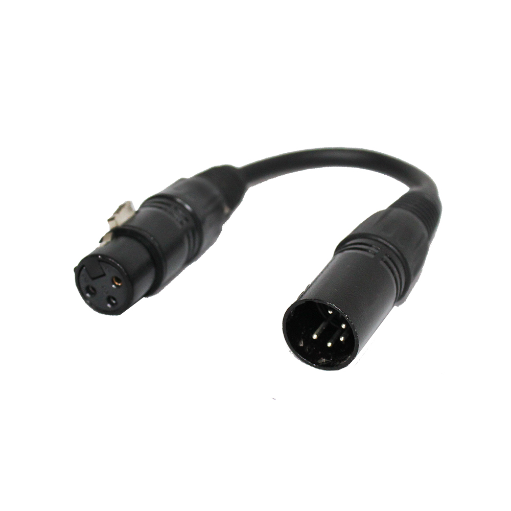 ProX XC-DMX5M3F 6 Male XLR-5 to Female XLR-3 DMX Cable Adapter